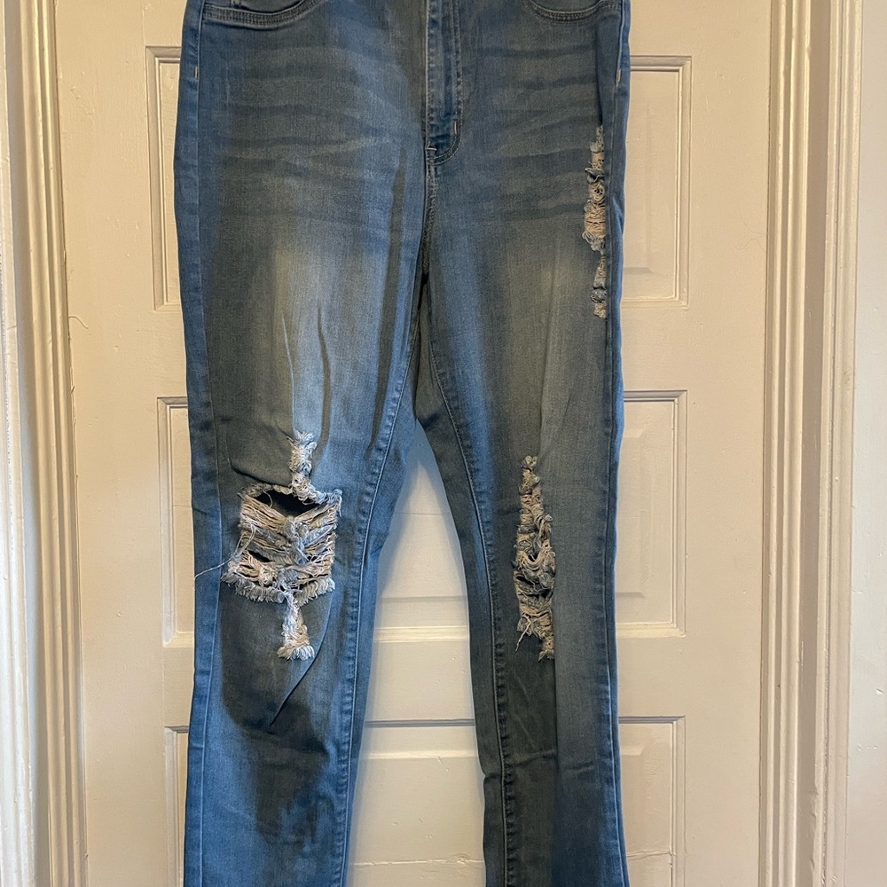 Distressed Blue Jeans for Women